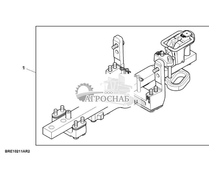 Attachment, High Capacity Drawbar, Clevis, Category lll (For North America, Australia and New Zealand) 